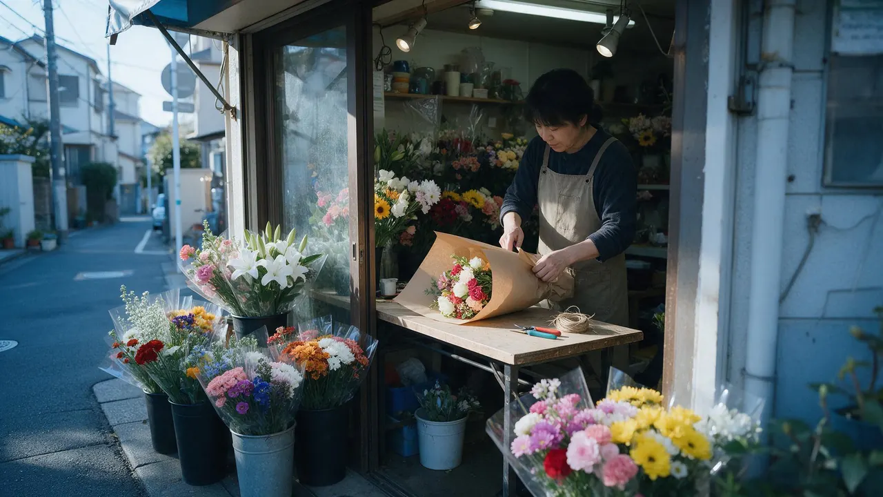 Inside a florist & gift shop — the kind of business this template is written for