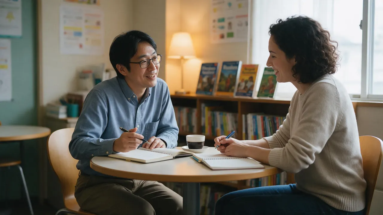 Inside a language school — the kind of business this template is written for